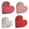 Wooden Hearts Valentines Decorations Indoor, Wood Heart Blocks Tiered Tray Decor Set of 4, Red Pink White Valentine Decoration for Home Party Office Shelf Door (Retro)